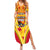 Custom Papua New Guinea Rugby Family Matching Summer Maxi Dress and Hawaiian Shirt 2023 Pacific Championships The Kumuls LT05 Mom's Dress Yellow - Polynesian Pride