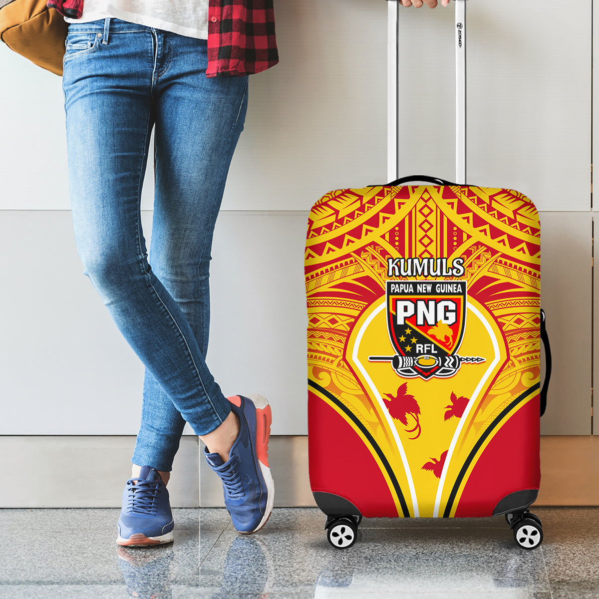 Papua New Guinea Rugby Luggage Cover 2023 Pacific Championships The Kumuls LT05 - Polynesian Pride