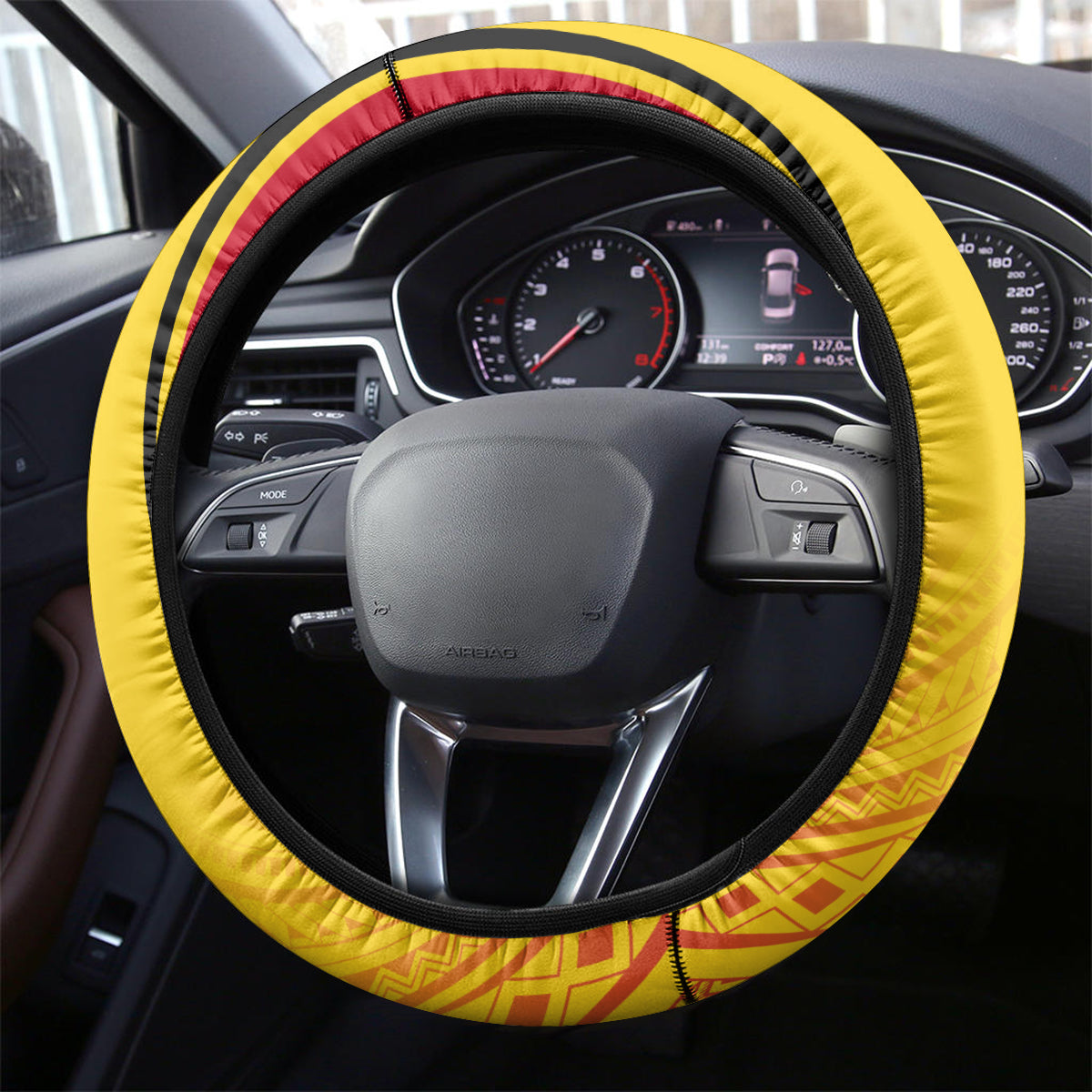 Papua New Guinea Rugby Steering Wheel Cover 2023 Pacific Championships The Kumuls LT05 - Polynesian Pride
