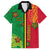 Personalised Vanuatu Happy Unity Day Family Matching Off Shoulder Long Sleeve Dress and Hawaiian Shirt Polynesian Plumeria LT05 Dad's Shirt - Short Sleeve Red - Polynesian Pride