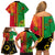 Personalised Vanuatu Happy Unity Day Family Matching Off Shoulder Short Dress and Hawaiian Shirt Polynesian Plumeria LT05 - Polynesian Pride