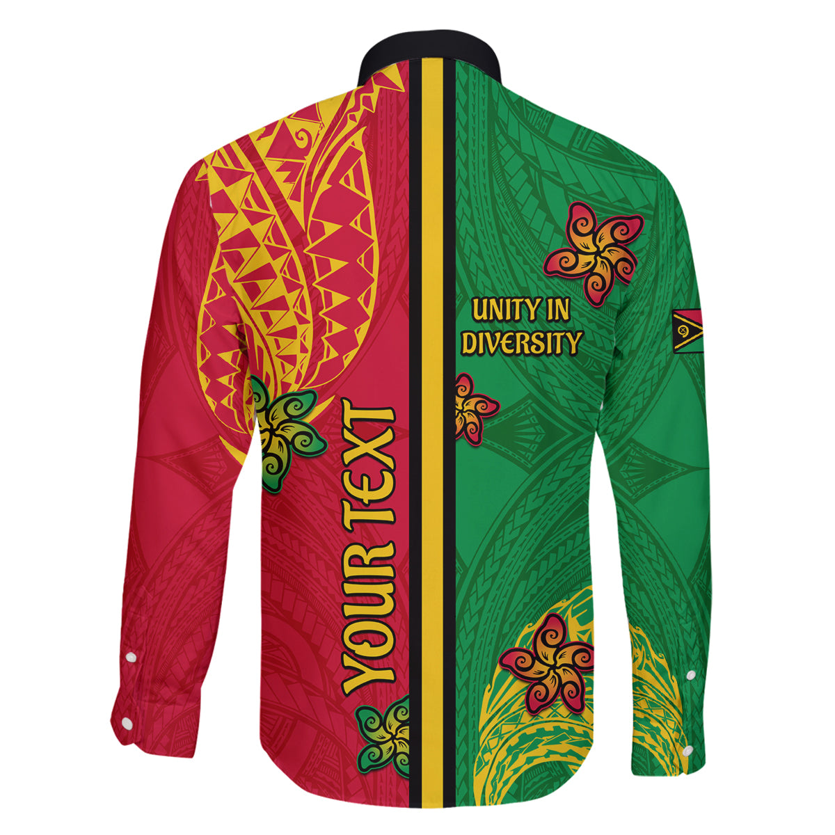 Personalised Vanuatu Happy Unity Day Family Matching Puletasi Dress and Hawaiian Shirt Polynesian Plumeria LT05 - Polynesian Pride
