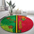 Vanuatu Happy Unity Day Round Carpet Polynesian Plumeria LT05 - Polynesian Pride