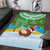 Cook Islands Christmas Area Rug Coconut Santa Beach Style LT05 Green - Polynesian Pride