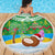 Cook Islands Christmas Beach Blanket Coconut Santa Beach Style LT05 - Wonder Print Shop