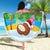 Cook Islands Christmas Beach Blanket Coconut Santa Beach Style LT05 - Wonder Print Shop