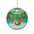 Personalised Cook Islands Christmas Ceramic Ornament Coconut Santa Beach Style LT05 - Polynesian Pride