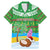 Personalised Cook Islands Christmas Family Matching Mermaid Dress and Hawaiian Shirt Coconut Santa Beach Style LT05 Dad's Shirt - Short Sleeve Green - Polynesian Pride