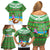 Personalised Cook Islands Christmas Family Matching Off Shoulder Short Dress and Hawaiian Shirt Coconut Santa Beach Style LT05 - Polynesian Pride