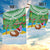 Cook Islands Christmas Garden Flag Coconut Santa Beach Style LT05 - Polynesian Pride