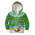 Personalised Cook Islands Christmas Kid Hoodie Coconut Santa Beach Style LT05 Hoodie Green - Polynesian Pride
