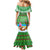 Personalised Cook Islands Christmas Mermaid Dress Coconut Santa Beach Style LT05 - Polynesian Pride