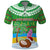 Personalised Cook Islands Christmas Polo Shirt Coconut Santa Beach Style LT05 Green - Polynesian Pride