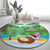 Cook Islands Christmas Round Carpet Coconut Santa Beach Style LT05 - Polynesian Pride