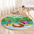 Cook Islands Christmas Round Carpet Coconut Santa Beach Style LT05 - Polynesian Pride