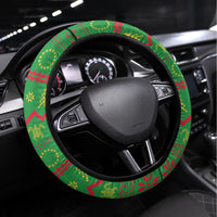 Cook Islands Christmas Steering Wheel Cover Coconut Santa Beach Style
