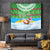 Cook Islands Christmas Tapestry Coconut Santa Beach Style LT05 Green - Polynesian Pride