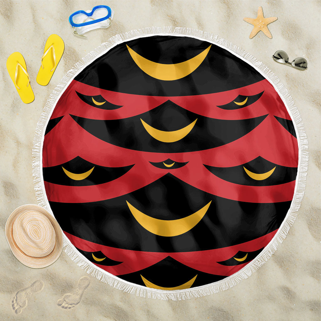Hawaii Ahu Ula Inspired Beach Blanket Red Version