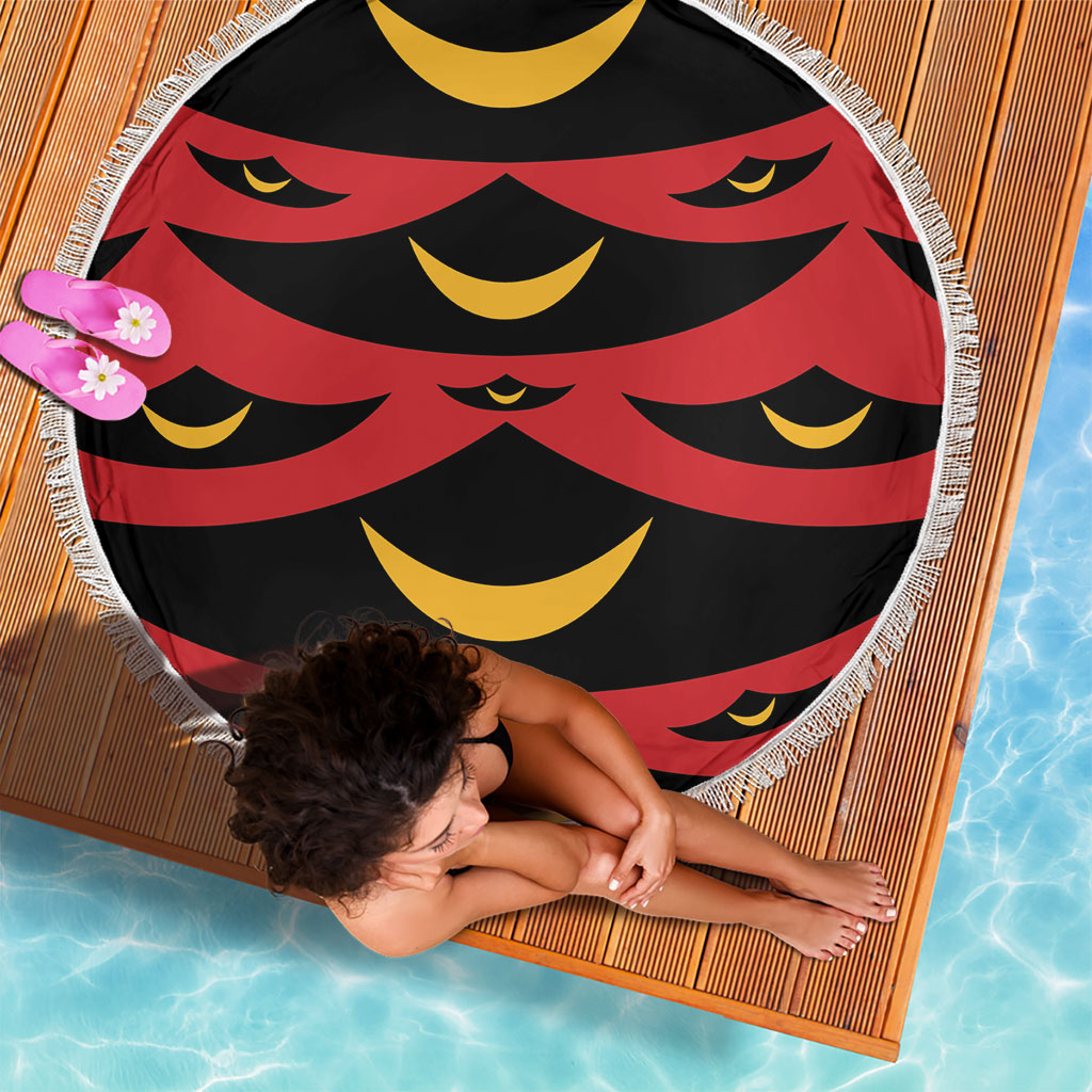 Hawaii Ahu Ula Inspired Beach Blanket Red Version