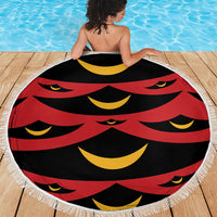 Hawaii Ahu Ula Inspired Beach Blanket Red Version