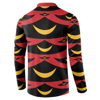 Hawaii Ahu Ula Inspired Button Sweatshirt Red Version