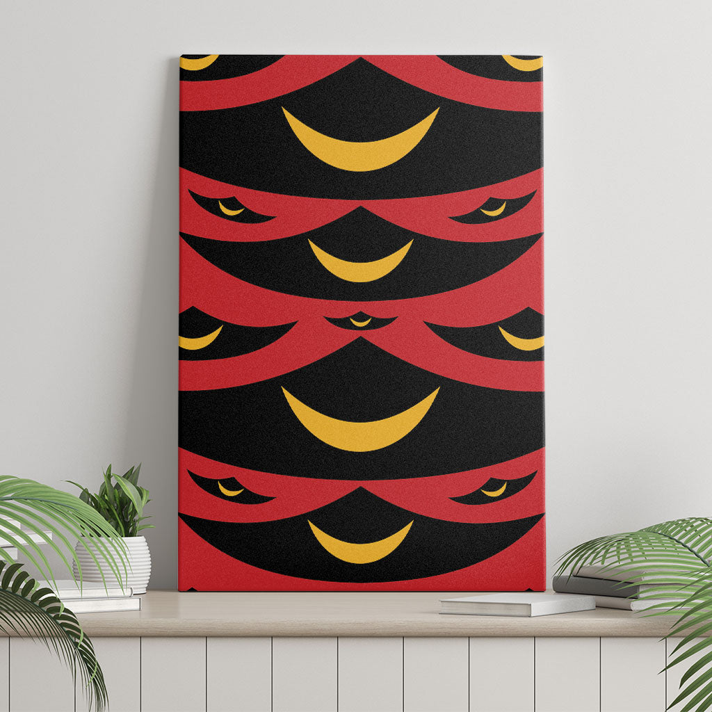 Hawaii Ahu Ula Inspired Canvas Wall Art Red Version LT05 - Polynesian Pride