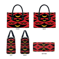 Hawaii Ahu Ula Inspired Leather Bag Red Version LT05 - Polynesian Pride