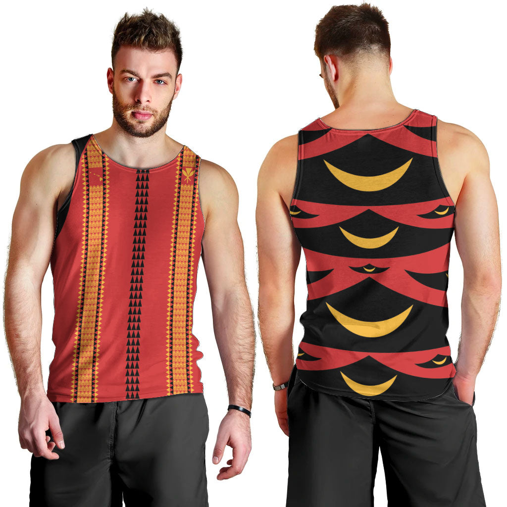 Hawaii Ahu Ula Inspired Men Tank Top Red Version LT05 - Polynesian Pride
