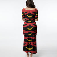 Hawaii Ahu Ula Inspired Puletasi Red Version