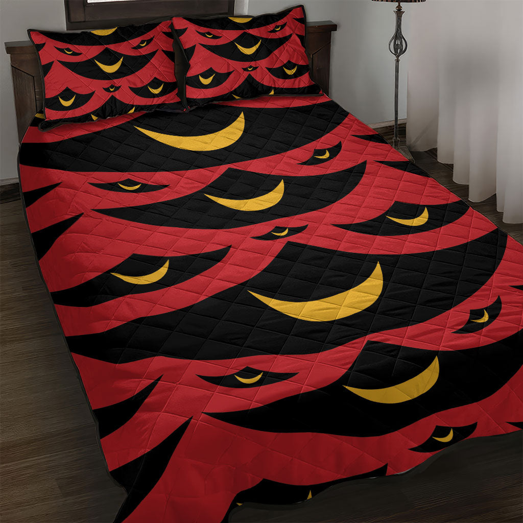 Hawaii Ahu Ula Inspired Quilt Bed Set Red Version