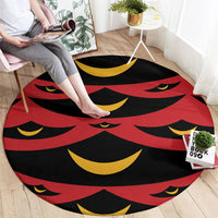 Hawaii Ahu Ula Inspired Round Carpet Red Version LT05 - Polynesian Pride