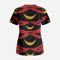 Hawaii Ahu Ula Inspired Scrub Top Red Version LT05 - Polynesian Pride