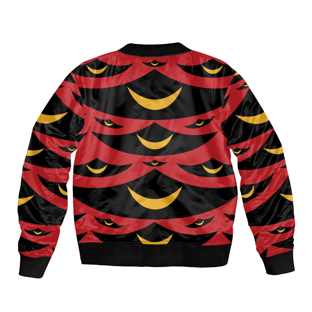 Hawaii Ahu Ula Inspired Sleeve Zip Bomber Jacket Red Version LT05 - Polynesian Pride