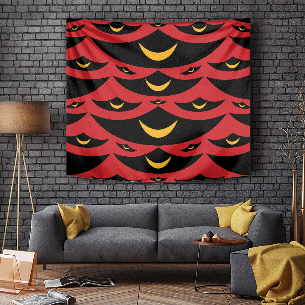Hawaii Ahu Ula Inspired Tapestry Red Version