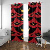 Hawaii Ahu Ula Inspired Window Curtain Red Version LT05 With Grommets Red - Polynesian Pride