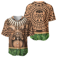 Hawaii Warrior Tattoo Inspired Baseball Jersey Tropical Leaf Skirt Costume LT05 - Polynesian Pride