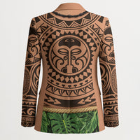 Hawaii Warrior Tattoo Inspired Blazer Tropical Leaf Skirt Costume