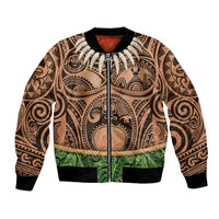 Hawaii Warrior Tattoo Inspired Bomber Jacket Tropical Leaf Skirt Costume