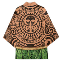 Hawaii Warrior Tattoo Inspired Kimono Tropical Leaf Skirt Costume