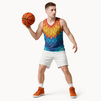 Polynesia Colorful Rooster Costume Basketball Jersey