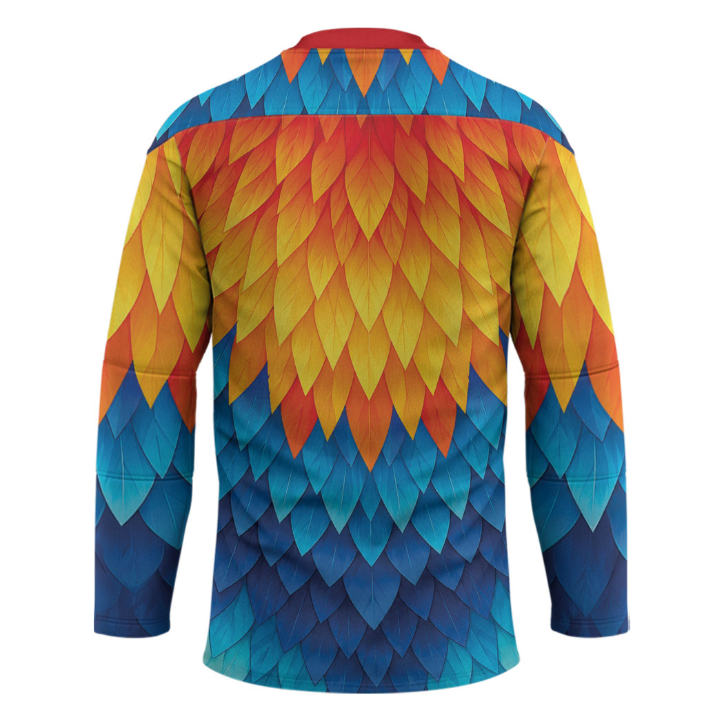 Polynesia Colorful Rooster Costume Hockey Jersey