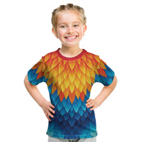 Polynesia Colorful Rooster Costume Kid T Shirt