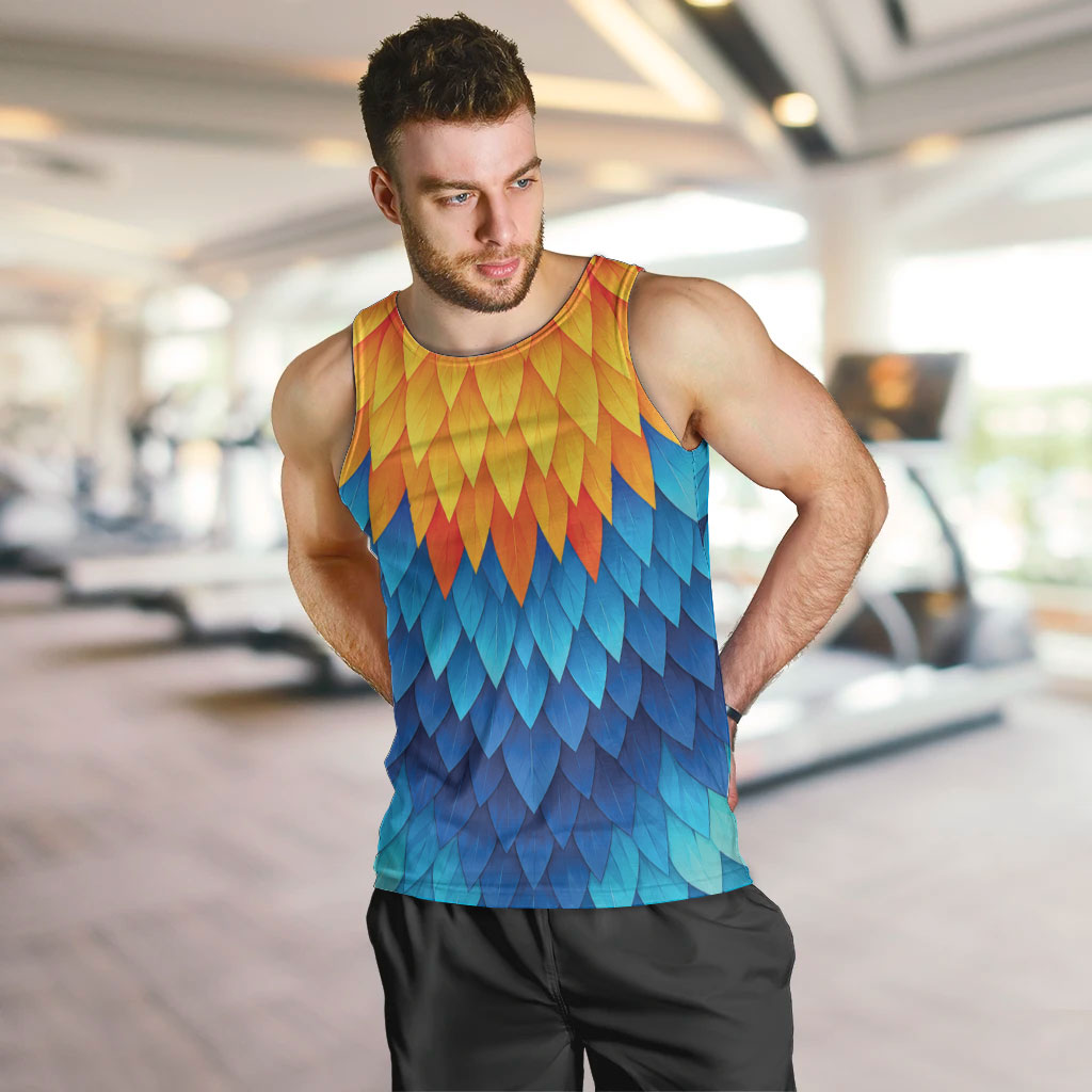 Polynesia Colorful Rooster Costume Men Tank Top