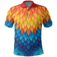 Polynesia Colorful Rooster Costume Polo Shirt