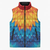 Polynesia Colorful Rooster Costume Sleeveless Puffer Jacket LT05 Unisex Multicolor - Polynesian Pride