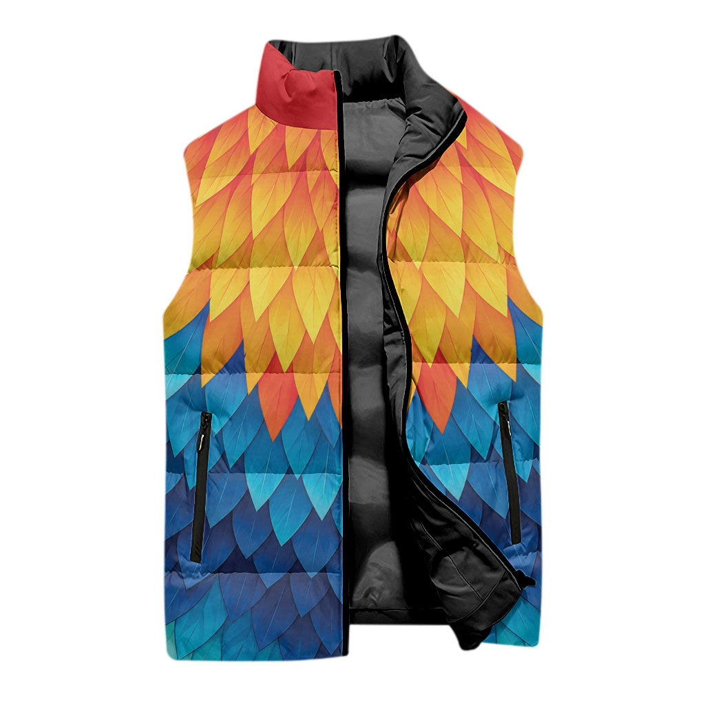 Polynesia Colorful Rooster Costume Sleeveless Puffer Jacket LT05 - Polynesian Pride