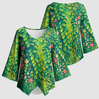 Polynesian Enchanted Mother Nature Costume Kimono Sleeve Blouse