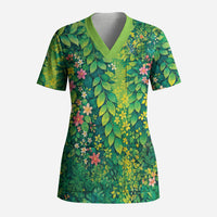Polynesian Enchanted Mother Nature Costume Scrub Top