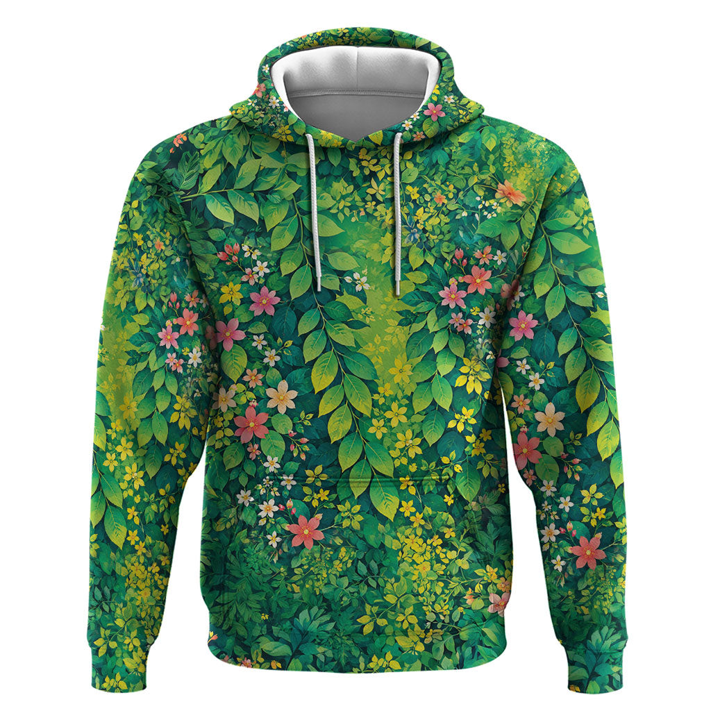 Polynesian Enchanted Mother Nature Costume Zip Hoodie LT05 Pullover Hoodie Green - Polynesian Pride