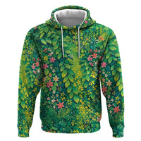 Polynesian Enchanted Mother Nature Costume Zip Hoodie LT05 Pullover Hoodie Green - Polynesian Pride